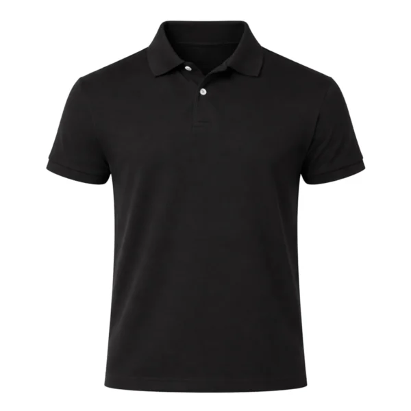 Camisa Gola Polo Preta Poliviscose Uniforme