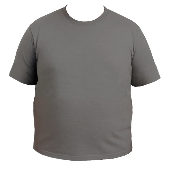Camiseta Plus SIize Manga Curta Cinza Chumbo - Uniforme