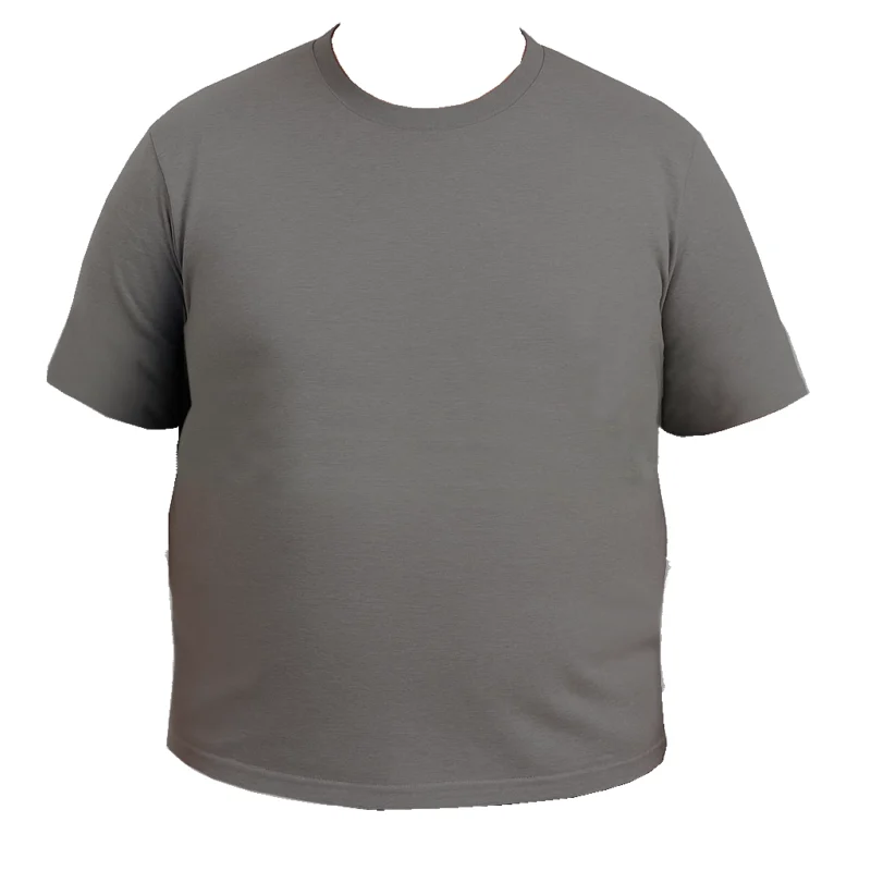 Camiseta Plus SIize Manga Curta Cinza Chumbo – Uniforme