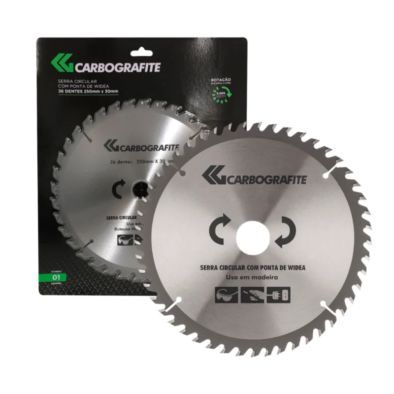 Serra Circular Para Madeira 250 X 30mm – 36 Dentes – Carbografite
