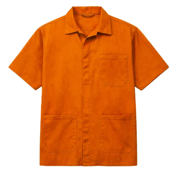 Jaleco Manga Curta Laranja Uniforme