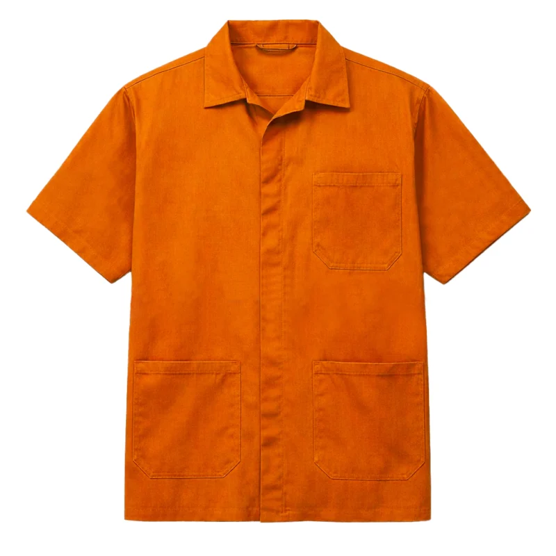 Jaleco Manga Curta Laranja Uniforme