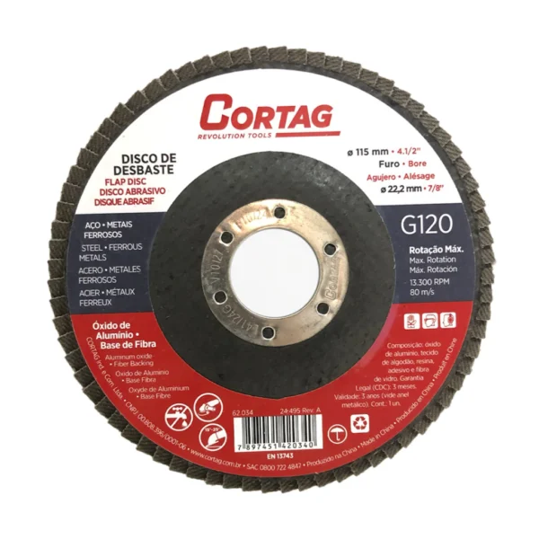 Disco De Desbaste 115mm 62.034 G120 - Cortag