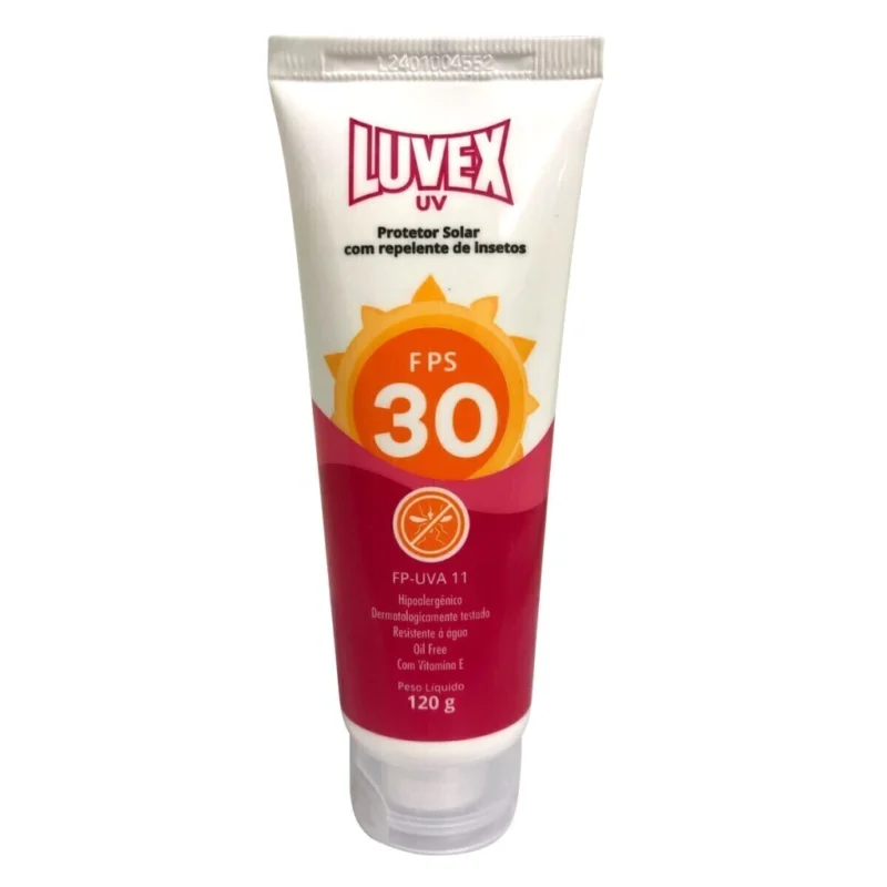 Protetor Solar Fator 30 Uva Uvb 120g Com Repelente – Luvex