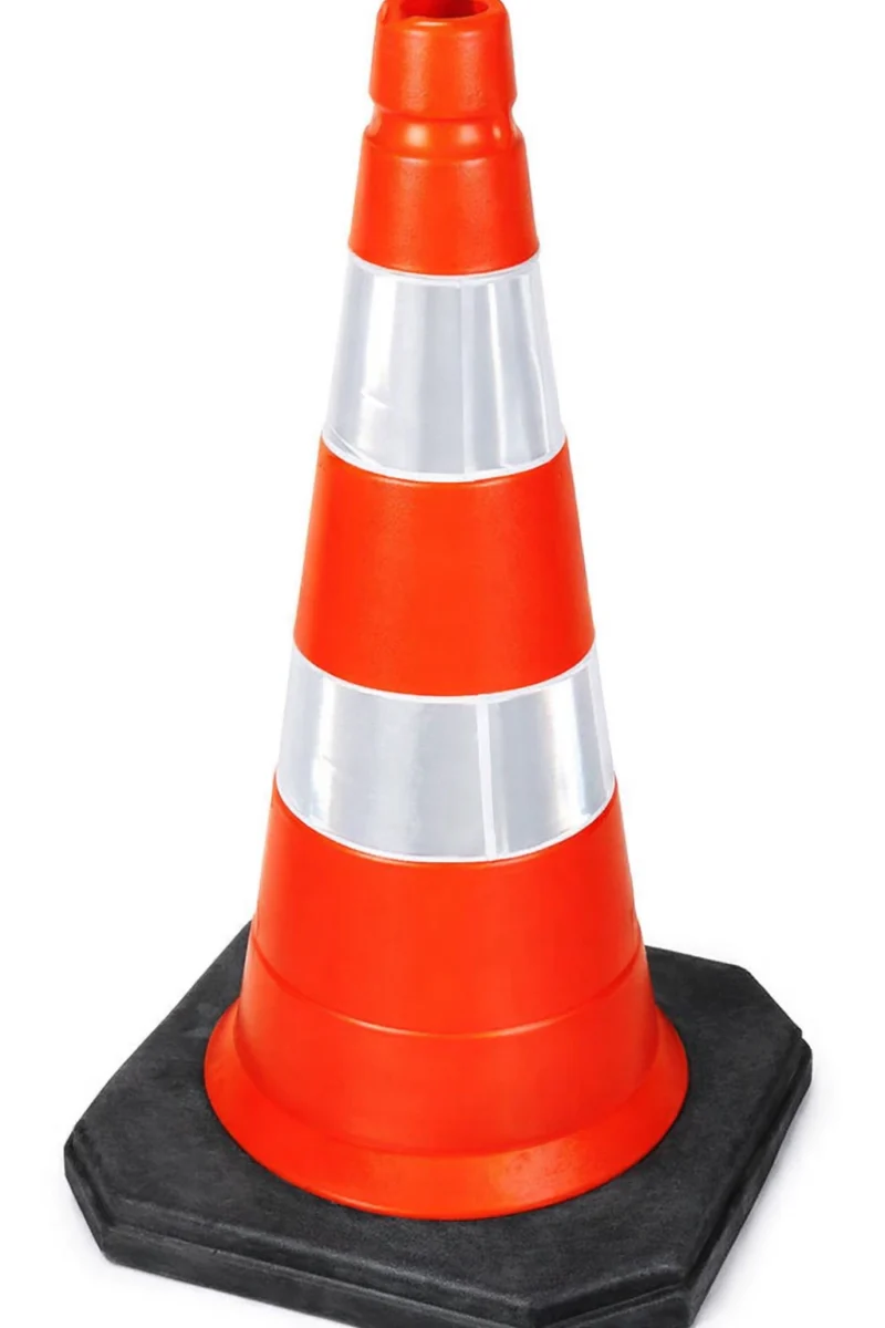 Cone Laranja com Faixa Refletiva 75cm PL4060 – Plastcor