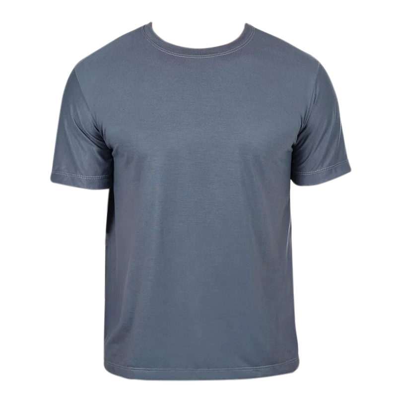 Camiseta Manga Curta Cinza Chumbo Uniforme