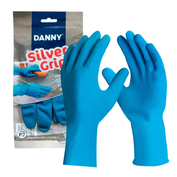 Luva Látex Silver Grip Azul Unidade CA 40730 - Danny