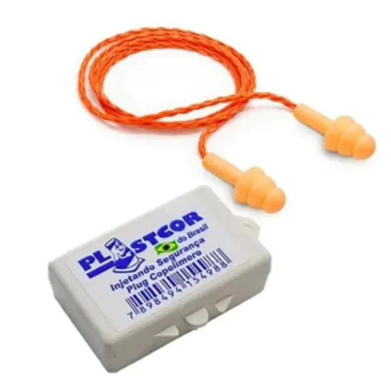 Protetor Auditivo Silicone com Cordão – Plastcor