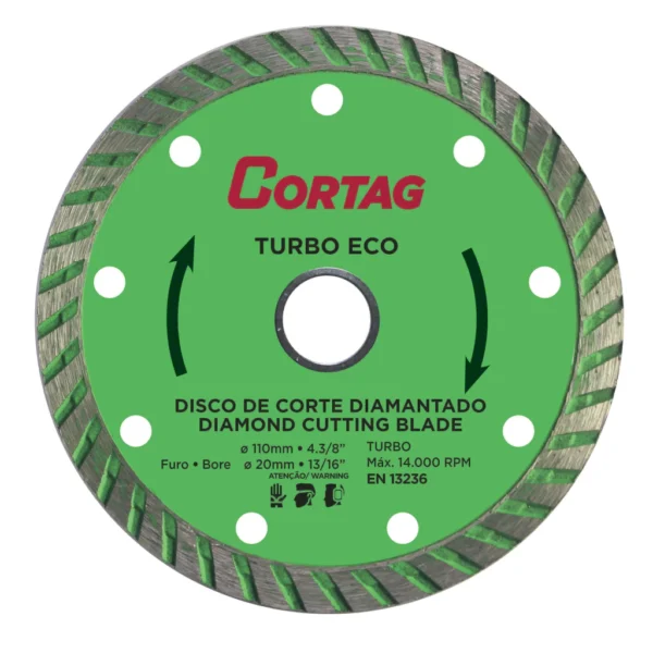 Disco De Corte Diamantado Turbo Eco 110mm - Cortag