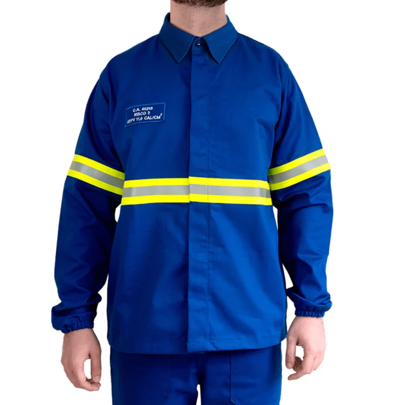 Camisa Antichamas Arco Fire Azul Royal Faixa Refletiva Amarelo CA 49242 – Guardian WP