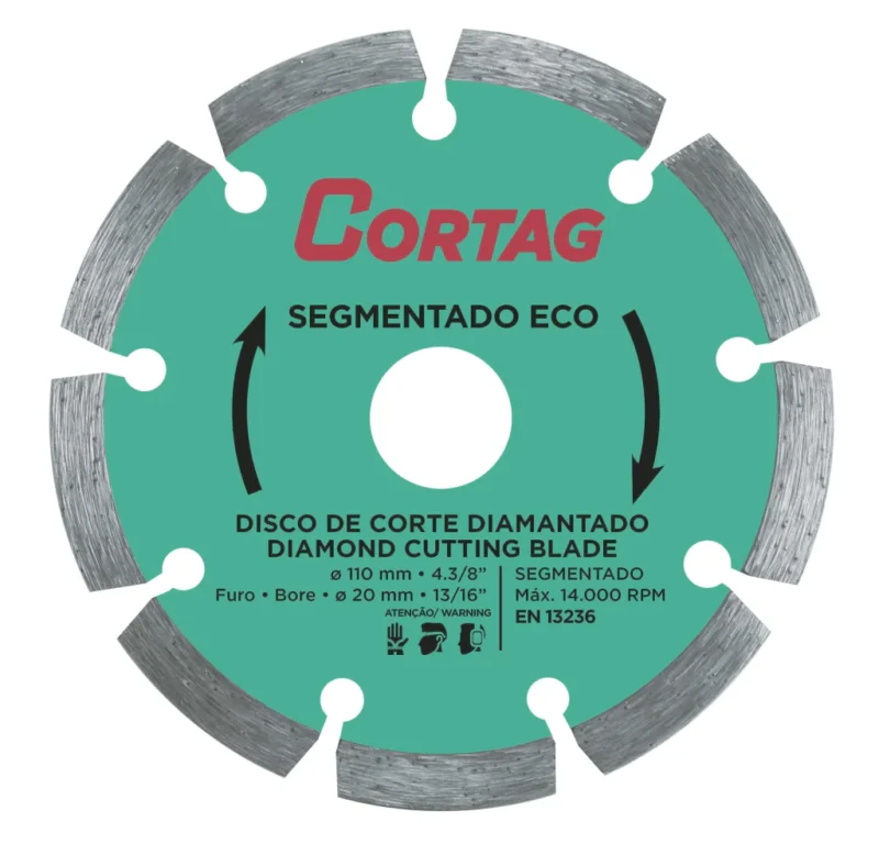 Disco De Corte Diamantado Segmentado Eco 110mm – Cortag