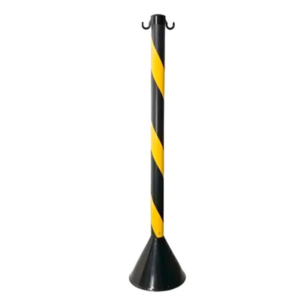 Pedestal Zebrado Preto e Amarelo 90cm - Plastcor