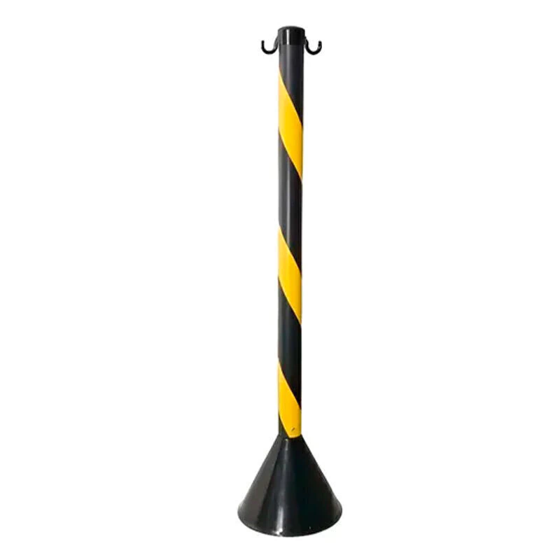 Pedestal Zebrado Preto e Amarelo 90cm – Plastcor