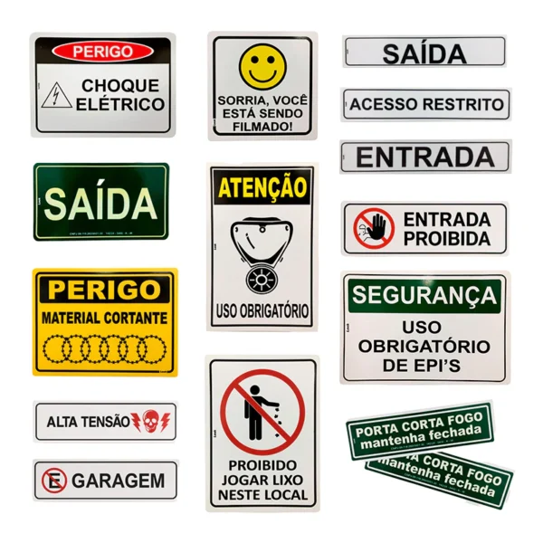 Placas De Sinalização e Orientação Diversas - Look