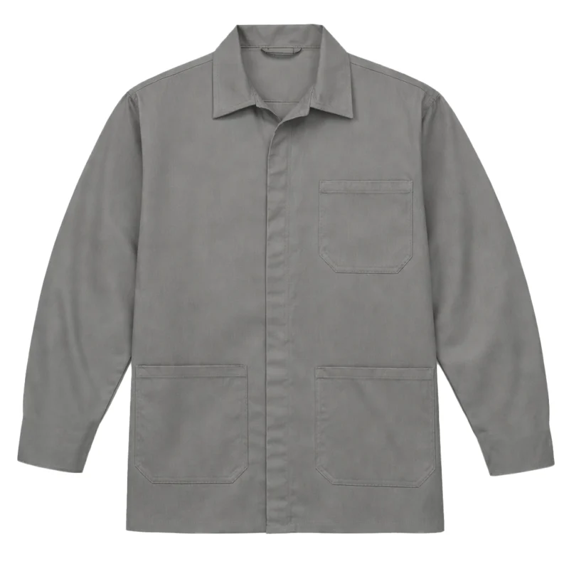 Jaleco Manga Longa Cinza Uniforme