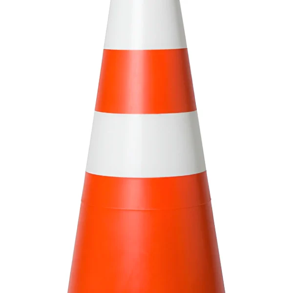 Cone Laranja e Branco PVC - Plastcor