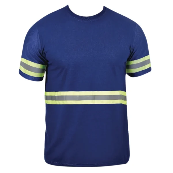 Camiseta Azul Marinho c/ Refletivo Manga Curta - Uniforme