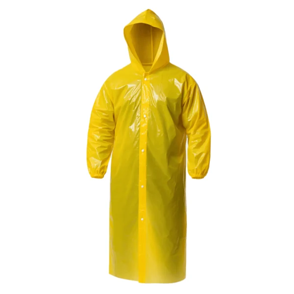 Capa De Chuva Polietileno Reutilizável Amarelo - Brasmo