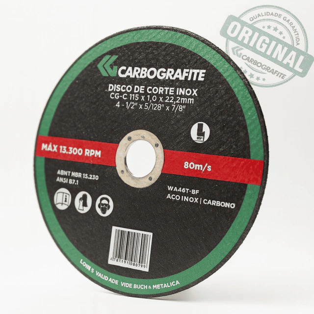 Disco De Corte Inox CG-C 115 x 1,0 x 22,2mm – Carbografite