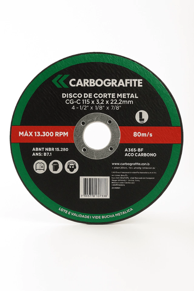 Disco De Corte Para Metais CG-C 115 x 3,2 x 22,2mm – Carbografite