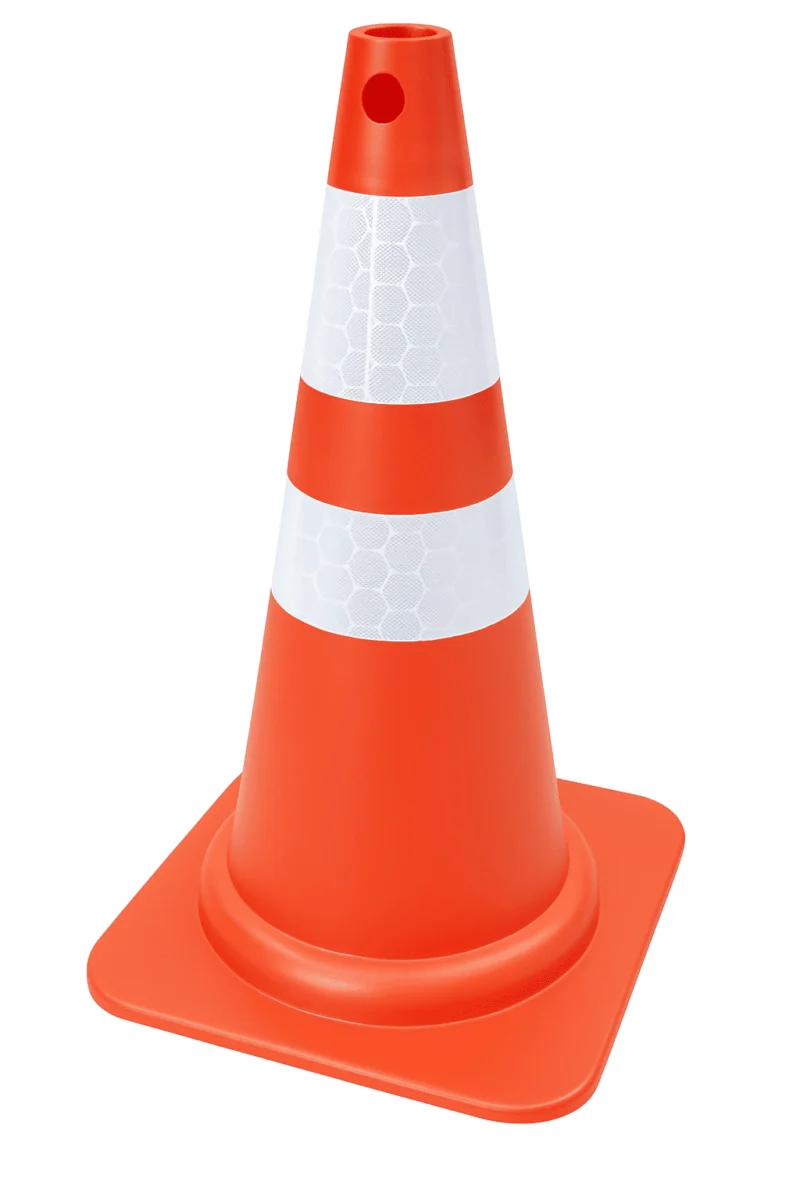 Cone Flexível Refletivo Laranja – Plastcor