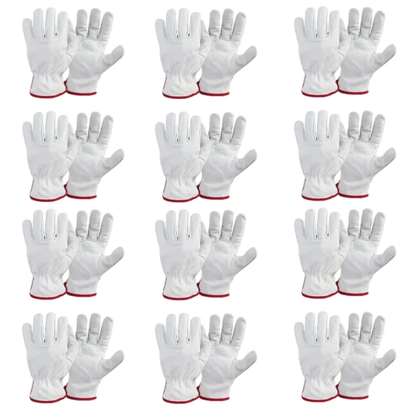 Luva Petroleira Vaqueta Branca CA 51274 Kit 12 Pares - Carbografite