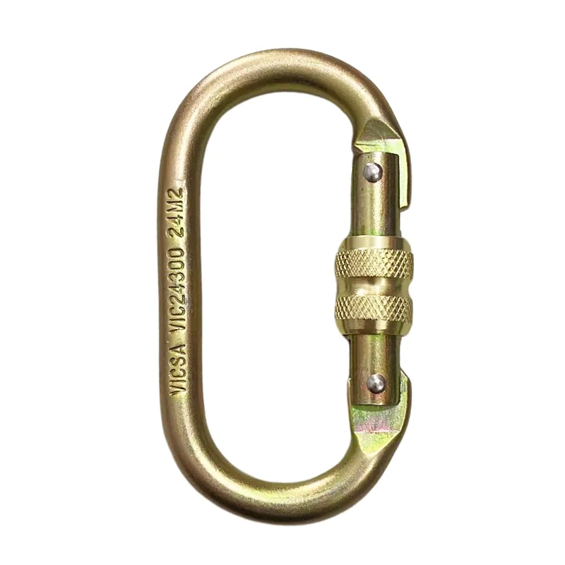 Mosquetão De Segurança Oval Dourado – Visca