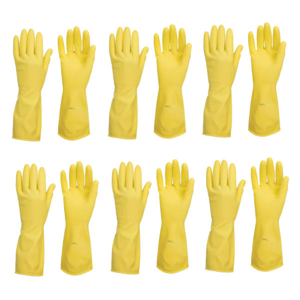 Luva Látex Multiuso Amarela CA 13974 Kit 6 Pares - Carbografite