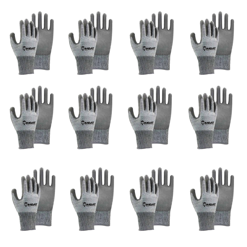 Luva de Poliéster Anticorte CA 44520 Kit 12 Pares – Imbat