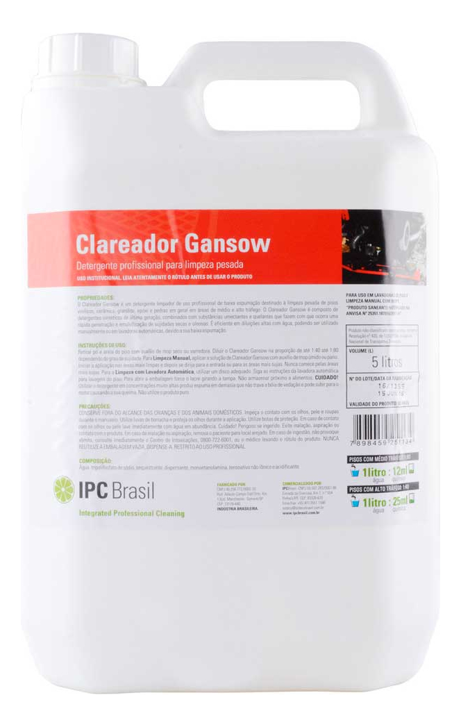 Clareador Limpeza Pesada Gansow 5L – IPC Barsil