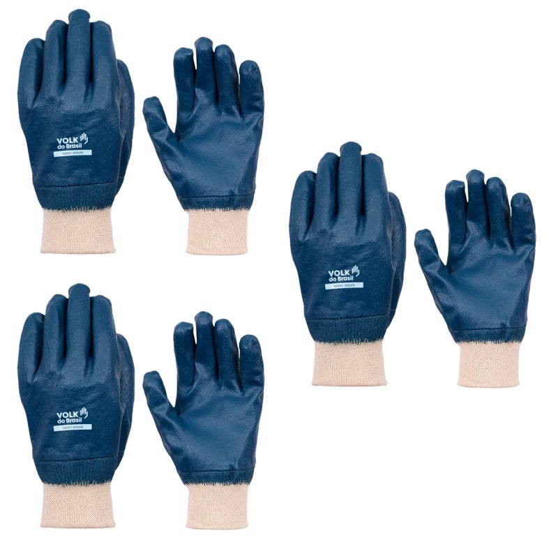 Luva de Segurança VdBNIT Malha CA 25084 Kit 3 Pares – Volk