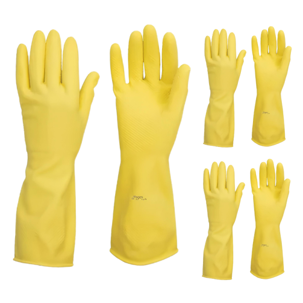 Luva Látex Multiuso Amarela CA 13974 Kit 3 pares - Carbografite
