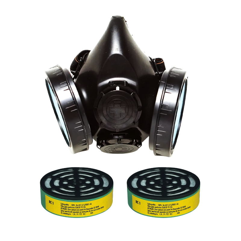 Respirador Semifacial CG 304N + 2 Filtros – Carbografite