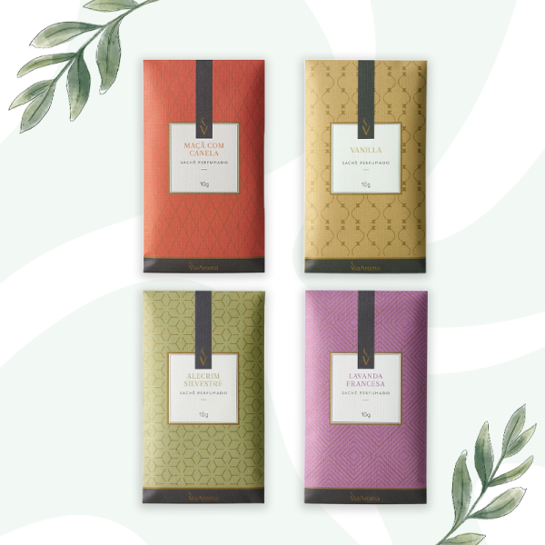 Sachê Perfumado 10g Kit 4 Unidades - Via Aroma