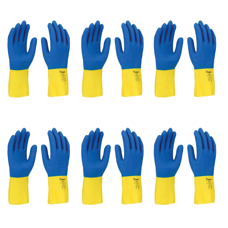 Luva de Látex Neoprotex Bicolor CA 41918 Kit 6 Pares – Imbat