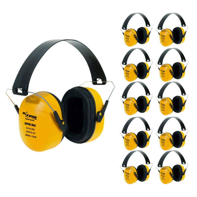 Protetor Auditivo SuperMax  CA 41949 Kit 10 Unid  – Plastcor