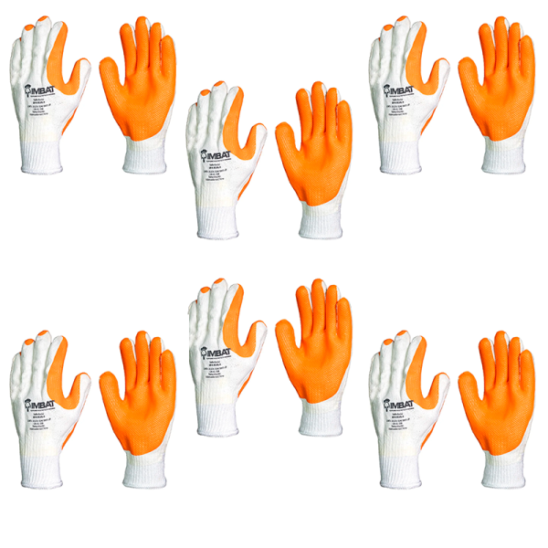 Luva Tricotada Laranja Vulcani zada CA 41758 Kit 6  Pares - Imbat