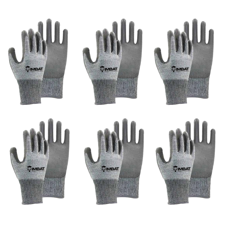 Luva de Poliéster Anticorte CA 44520 Kit 6 Pares – Imbat