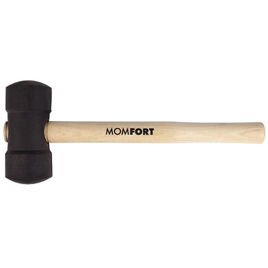 Martelo de Borracha 60mm Preto Construção Civil - Momfort