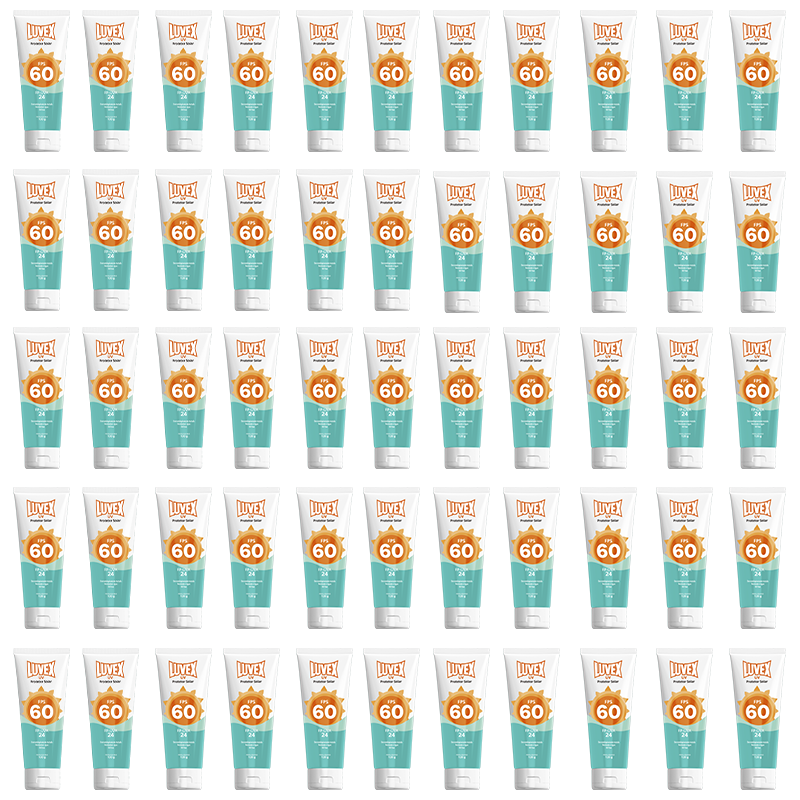 Protetor Solar Fator 60 Uva Uvb 120g Luvex Kit 60 Unid