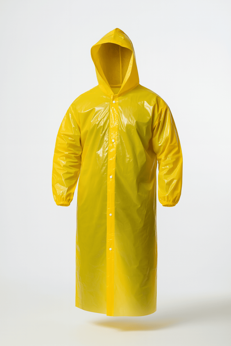 Capa de Chuva Polietileno Reutilizável Amarelo Kit 5 Unid – Brasmo