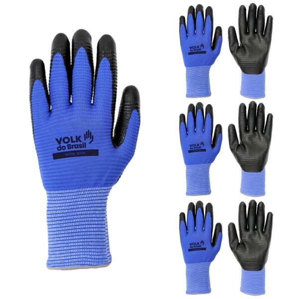 Luva Nitril Wave Smart Azul CA 46803 Kit 3 Pares - Volk