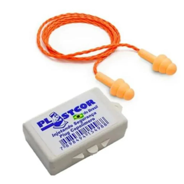 Protetor Auditivo Silicone com Cordão - Plastcor