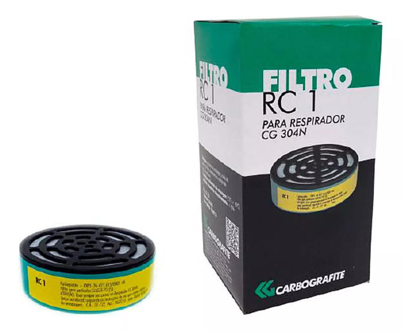 Filtro RC 1  P/  respirador Cg 304n C/ 06 Uni – Carbografite