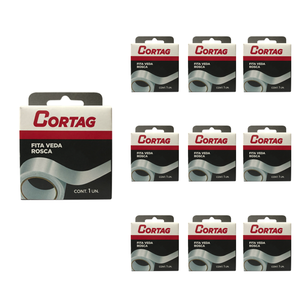 Fita Veda Rosca 18mm x 25m Kit 10 Unidades - Cortag