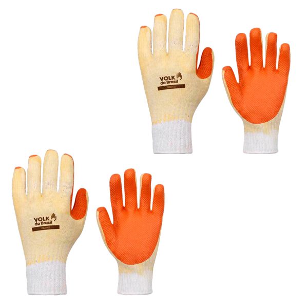 Luva de Segurança Orange CA 21367 Kit 2 Pares  - Volk