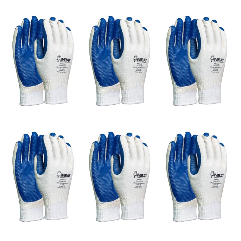 Luva Tricotada Previntex Látex Vulcanizado CA 41736 Kit 6 – Imbat