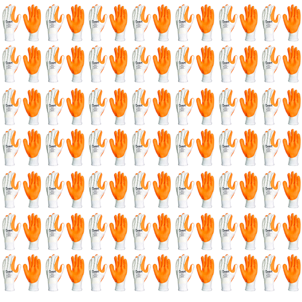 Luva Tricotada Laranja Vulcani zada CA 41758 Kit 48  Pares - Imbat