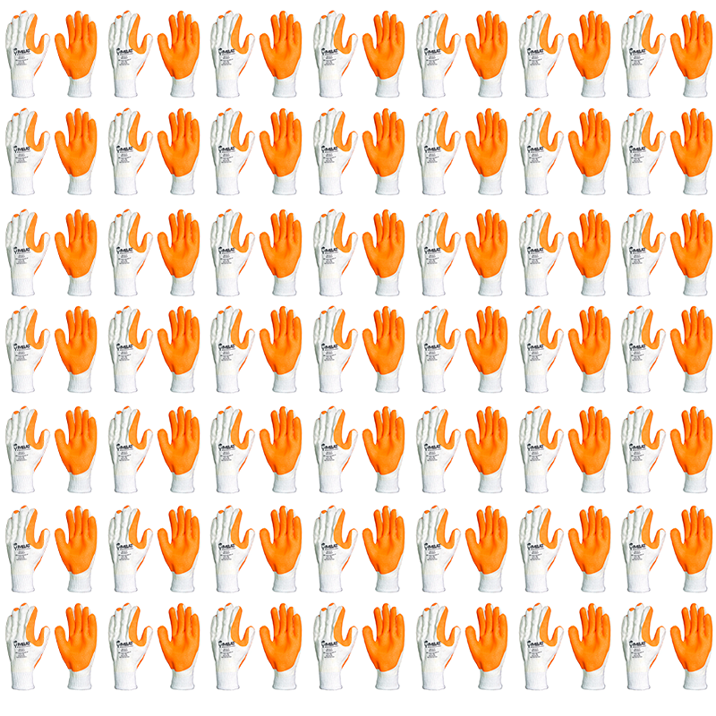 Luva Tricotada Laranja Vulcani zada CA 41758 Kit 48  Pares – Imbat