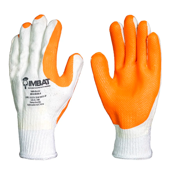Luva Previntex Laranja Vulcanizada CA 41758  Unidade - Imbat